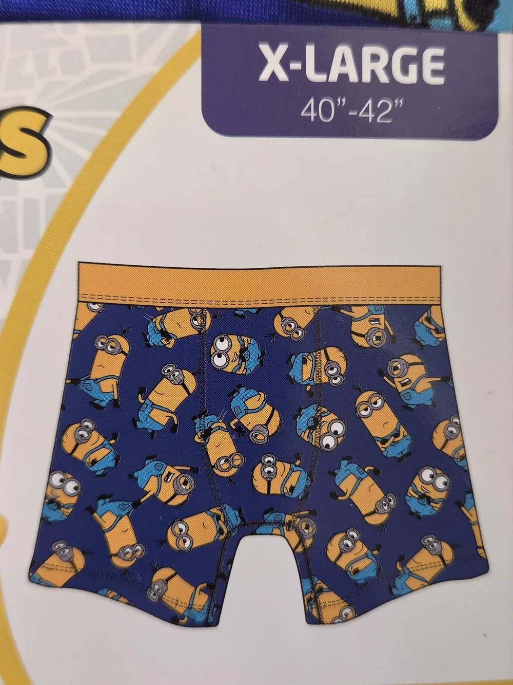 Minions Men’s Boxer Briefs Set of 2 - X-Large – Blue & Yellow